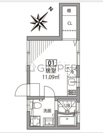 グランエッグス渋谷本町の物件間取画像